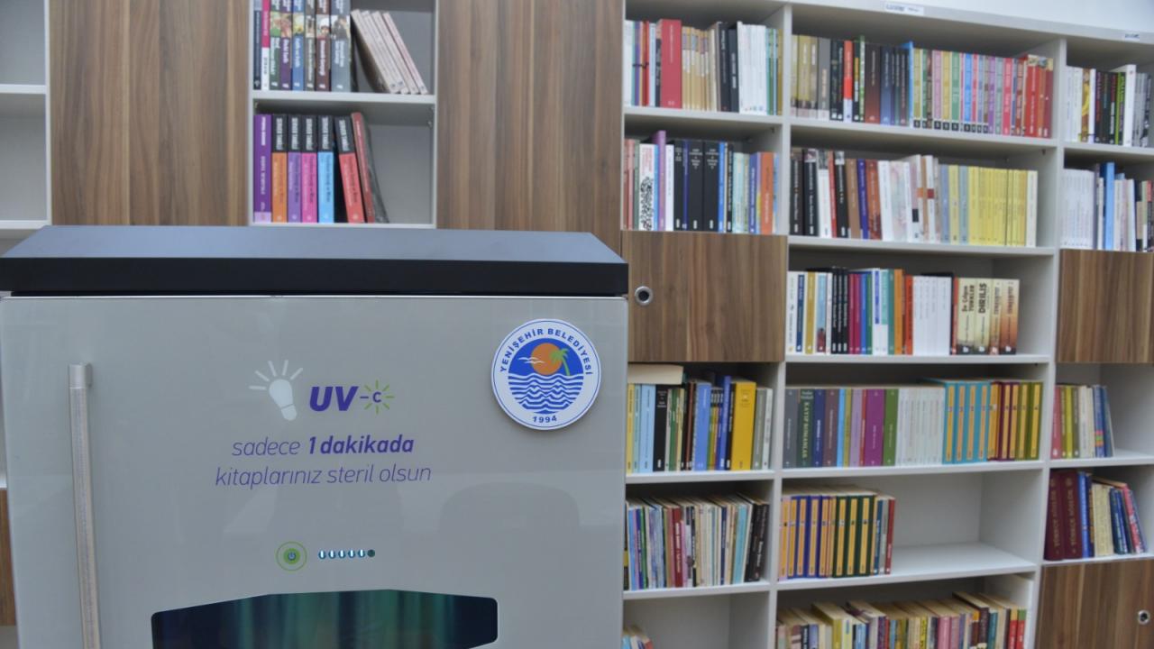 Yenişehir Belediyesinden kitap dezenfeksiyon cihazı