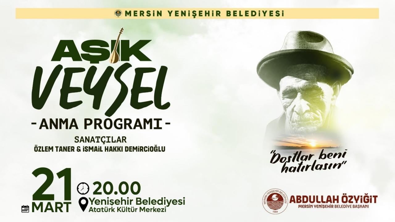 Yenişehir Belediyesinden Aşık Veysel’i anma programı