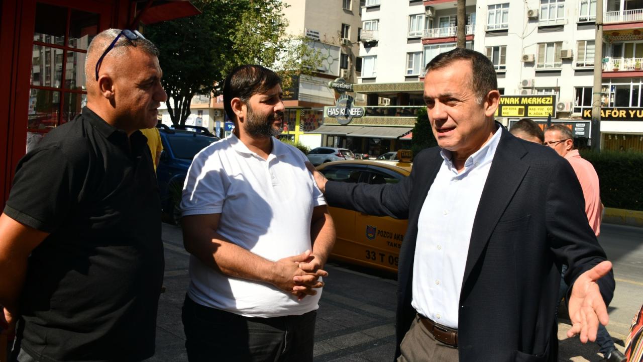Başkan Abdullah Özyiğit, İnönü Mahallesi’nde esnafları ziyaret etti