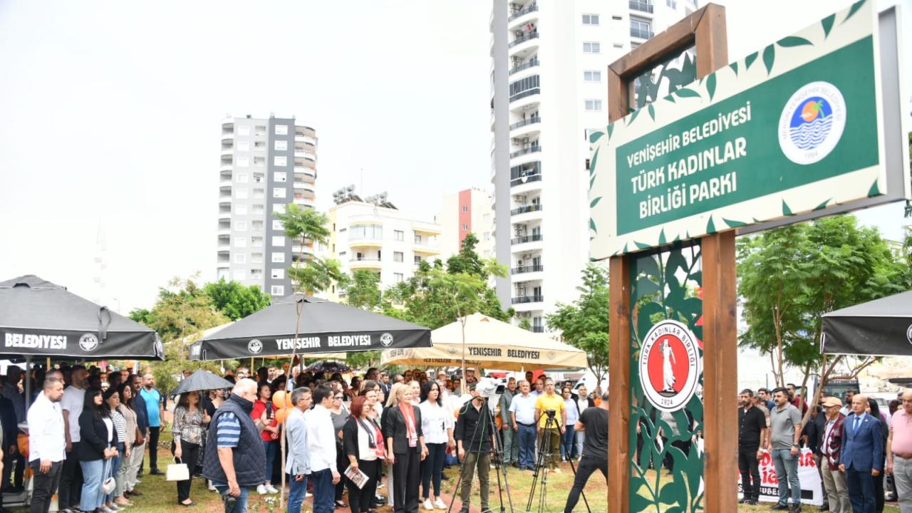 Yenişehir Belediyesi yenilediği parka Türk Kadınlar Birliği adını verdi