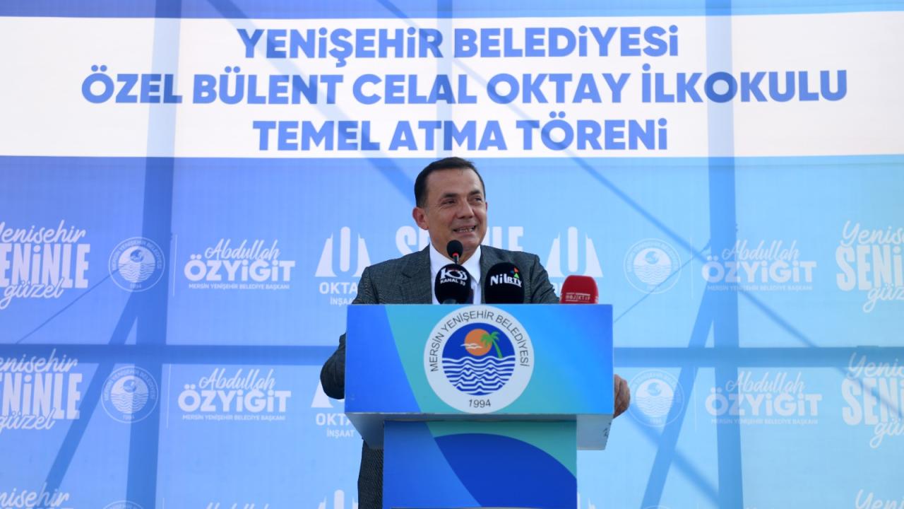 Yenişehir Belediyesi 320 öğrenci kapasiteli ilkokulun temelini attı 