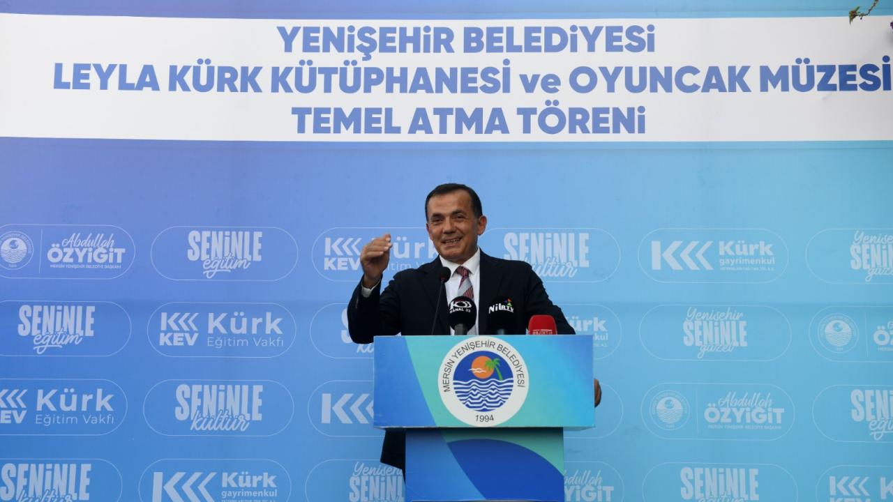 Yenişehir Belediyesi büyük kent kütüphanesi ve oyuncak müzesinin temelini attı