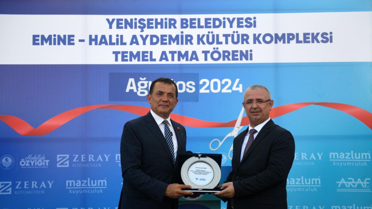 Yenişehir Belediyesi kütüphane ve taziyeevinden oluşan kompleksin temelini attı