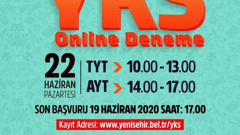 Yenişehir Belediyesinden üniversite adaylarına deneme sınavı
