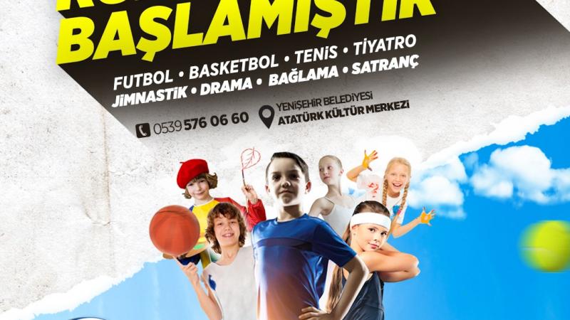 Yenişehir’de sanat ve spor kursları başlıyor 