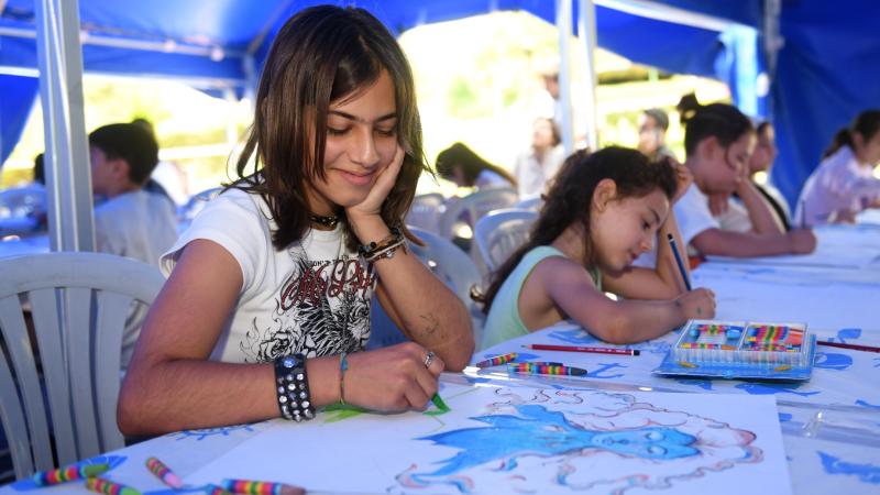 Çocuklar Yenişehir’de hayallerindeki çevreyi çizdi