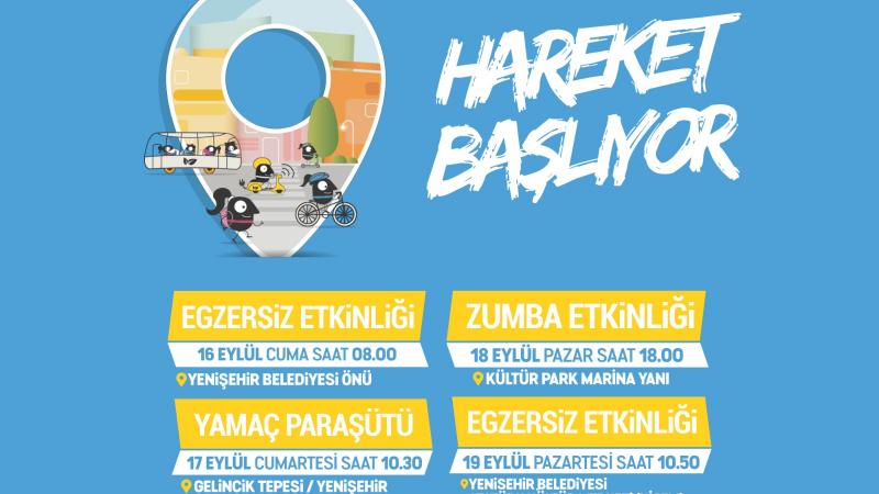 Yenişehir Belediyesinden 7 günlük sağlıklı hareketlilik etkinliği