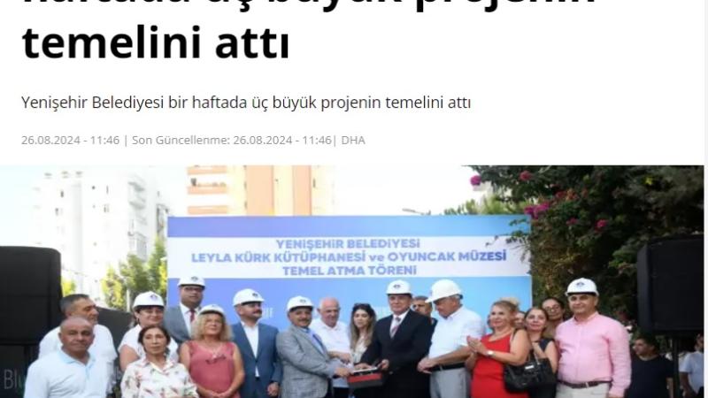 Yenişehir Belediyesi bir haftada üç büyük projenin temelini attı