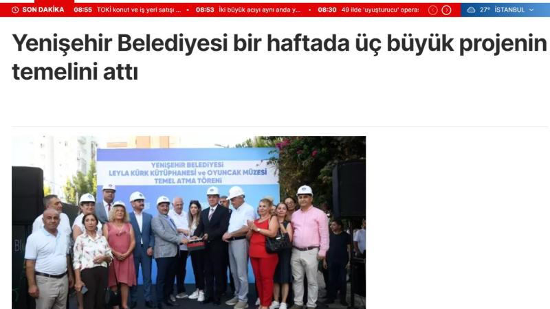 Yenişehir Belediyesi bir haftada üç büyük projenin temelini attı