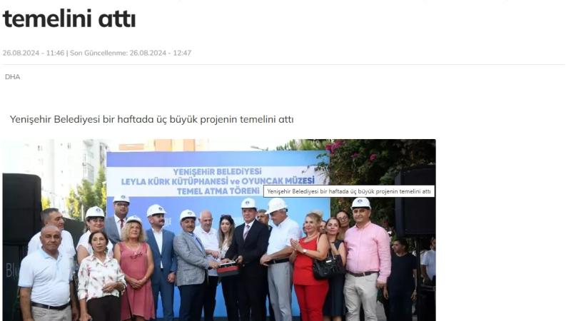 Yenişehir Belediyesi bir haftada üç büyük projenin temelini attı