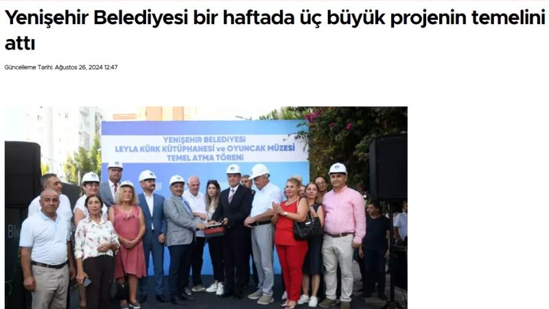 Yenişehir Belediyesi bir haftada üç büyük projenin temelini attı