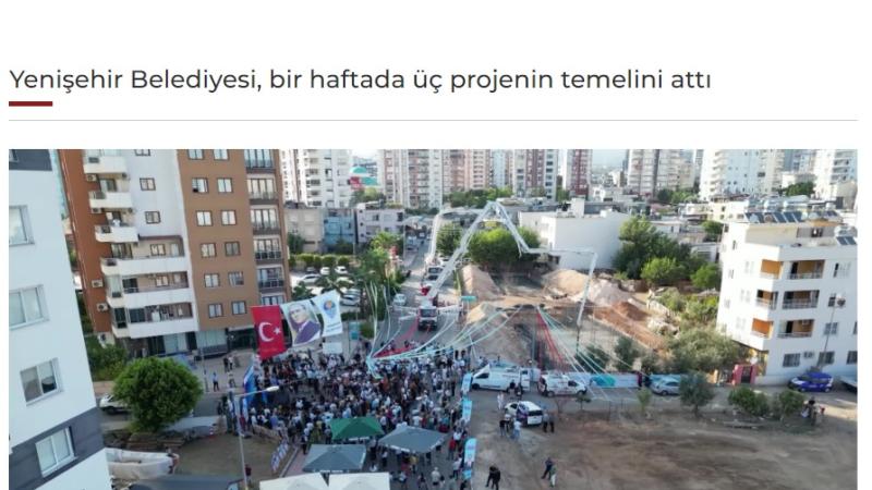 Yenişehir Belediyesi bir haftada üç büyük projenin temelini attı