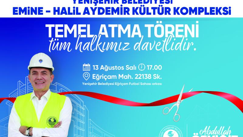 Yenişehir Belediyesi yeni kültür kompleksinin temelini yarın atıyor