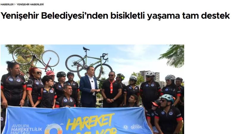 Yenişehir Belediyesinden bisikletli yaşama tam destek 