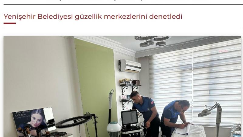 Yenişehir Belediyesi güzellik merkezlerini denetledi