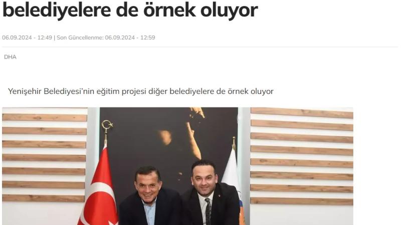 Yenişehir Belediyesinin eğitim projesi diğer belediyelere de örnek oluyor