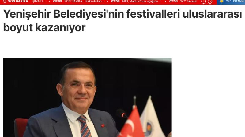 Yenişehir Belediyesinin festivalleri uluslararası boyut kazanıyor