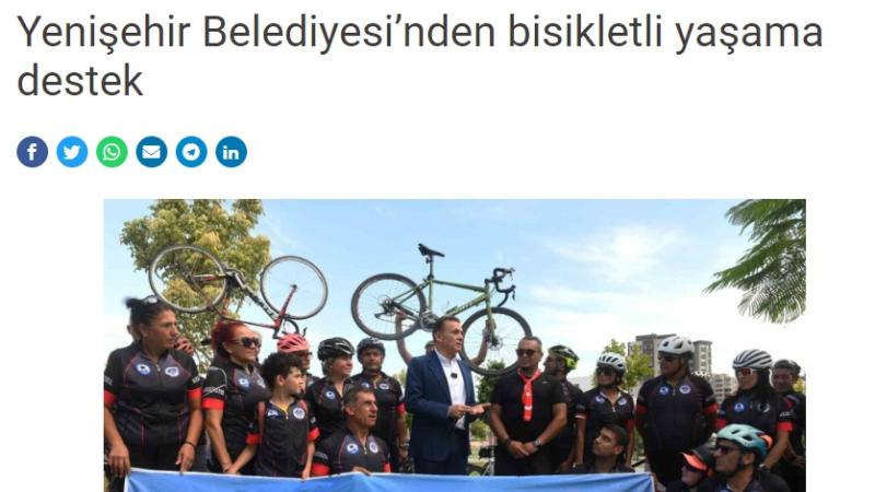 Yenişehir Belediyesinden bisikletli yaşama tam destek 