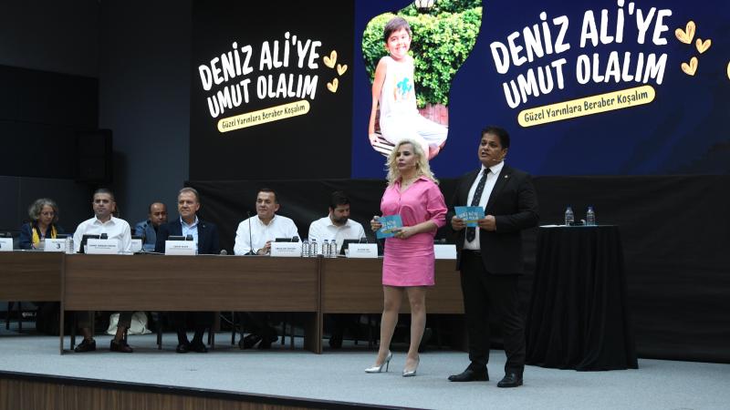 Başkan Özyiğit, minik Deniz Ali için düzenlenen yardım programına katıldı