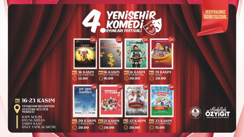 4. Yenişehir Komedi Oyunları Festivali 16 Kasım’da başlıyor