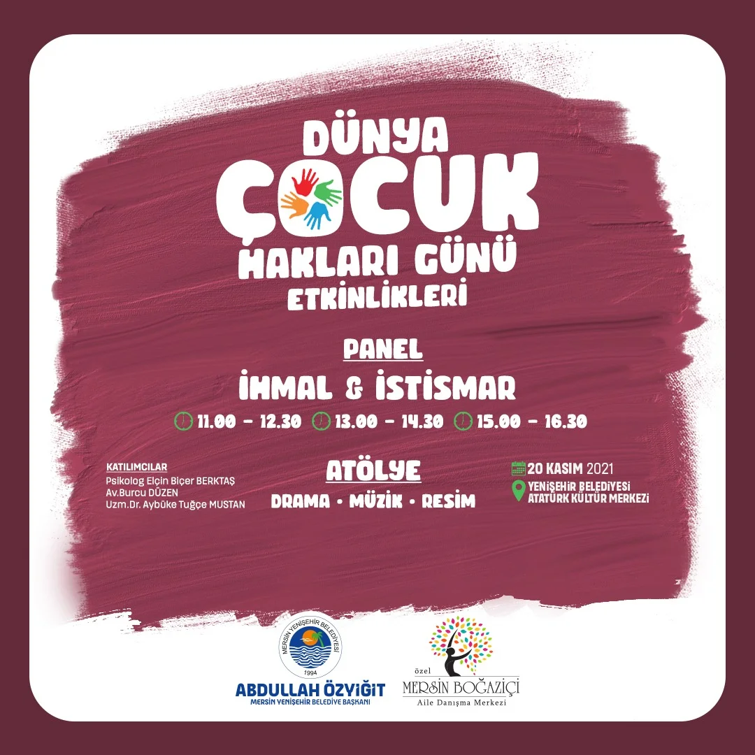 20 Kasım Dünya Çocuk Hakları Günü etkinliklerimize bekleriz.
