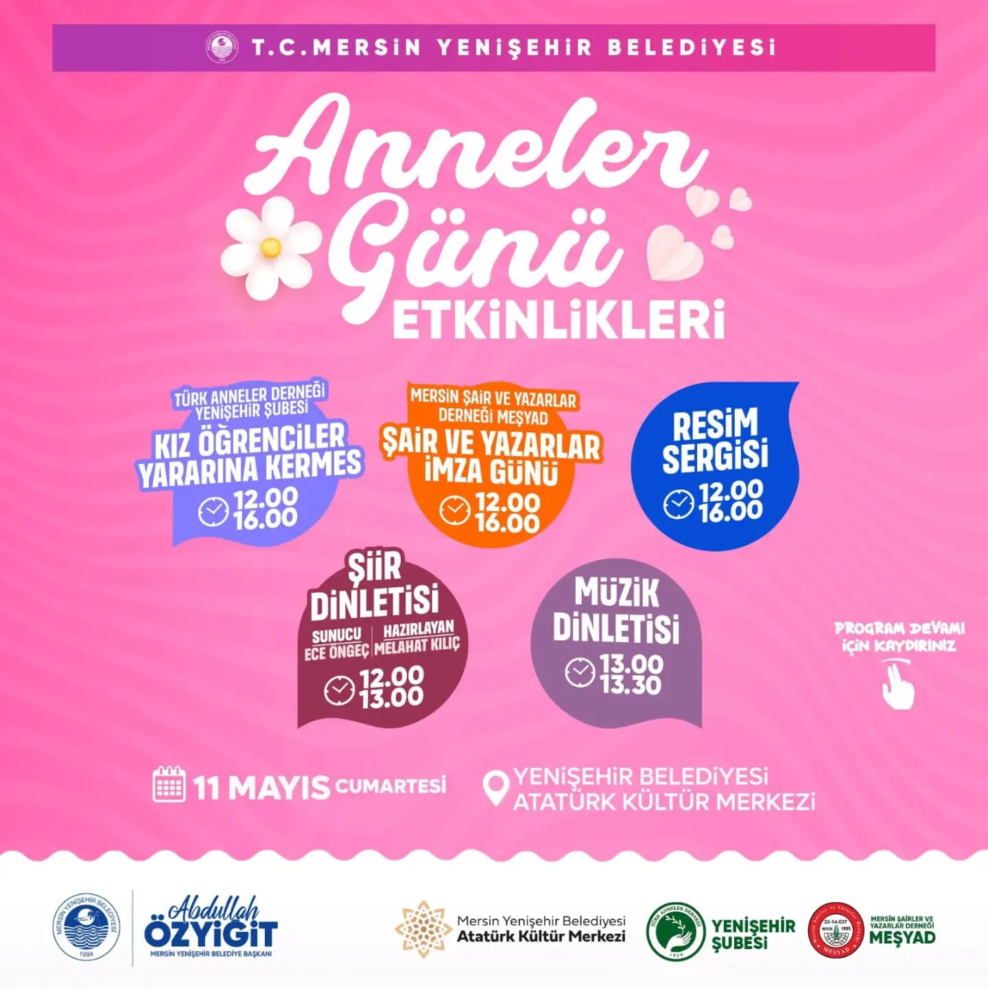 Anneler Günü Etkinlikleri (Cumartesi)