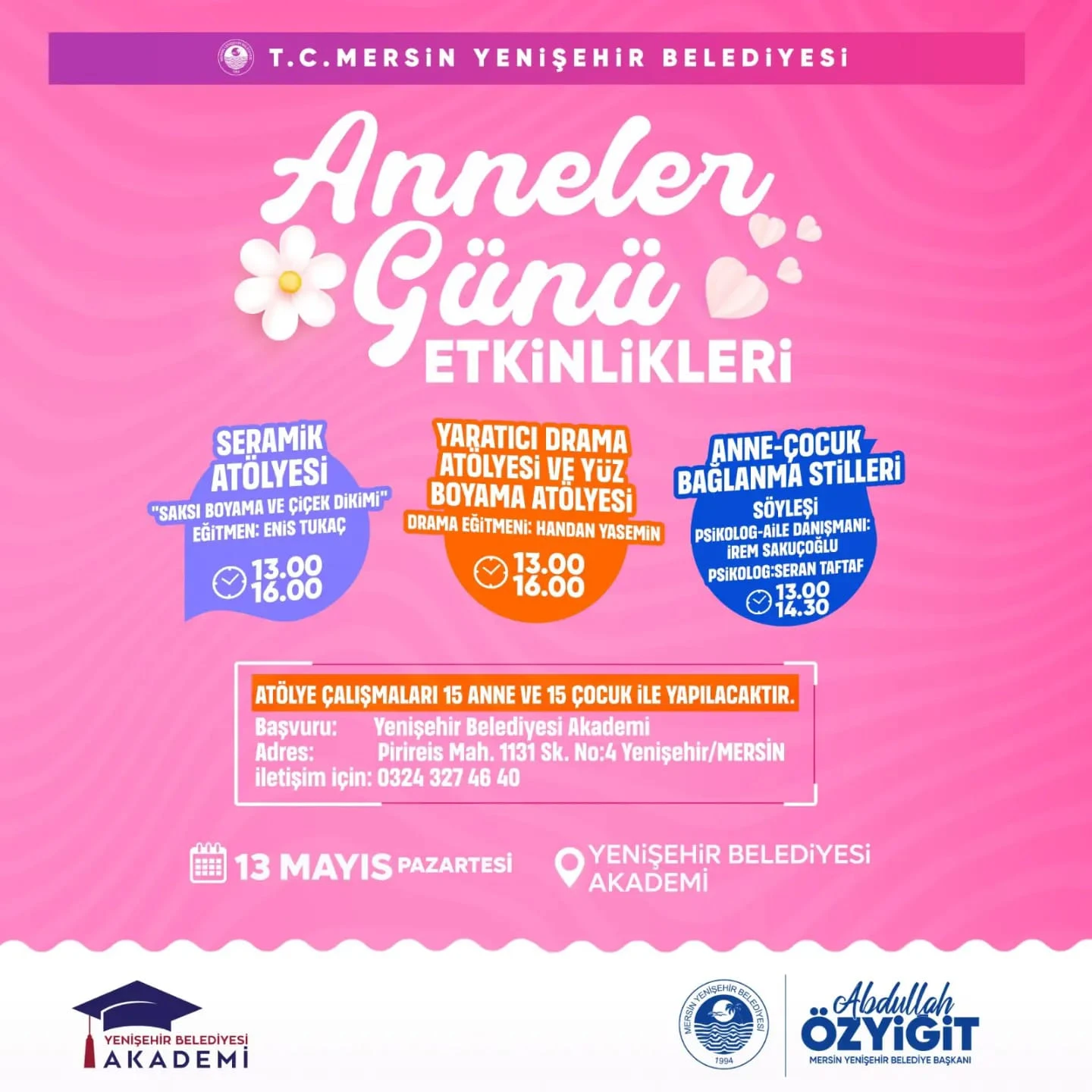 Anneler Günü Etkinlikleri (Pazartesi)
