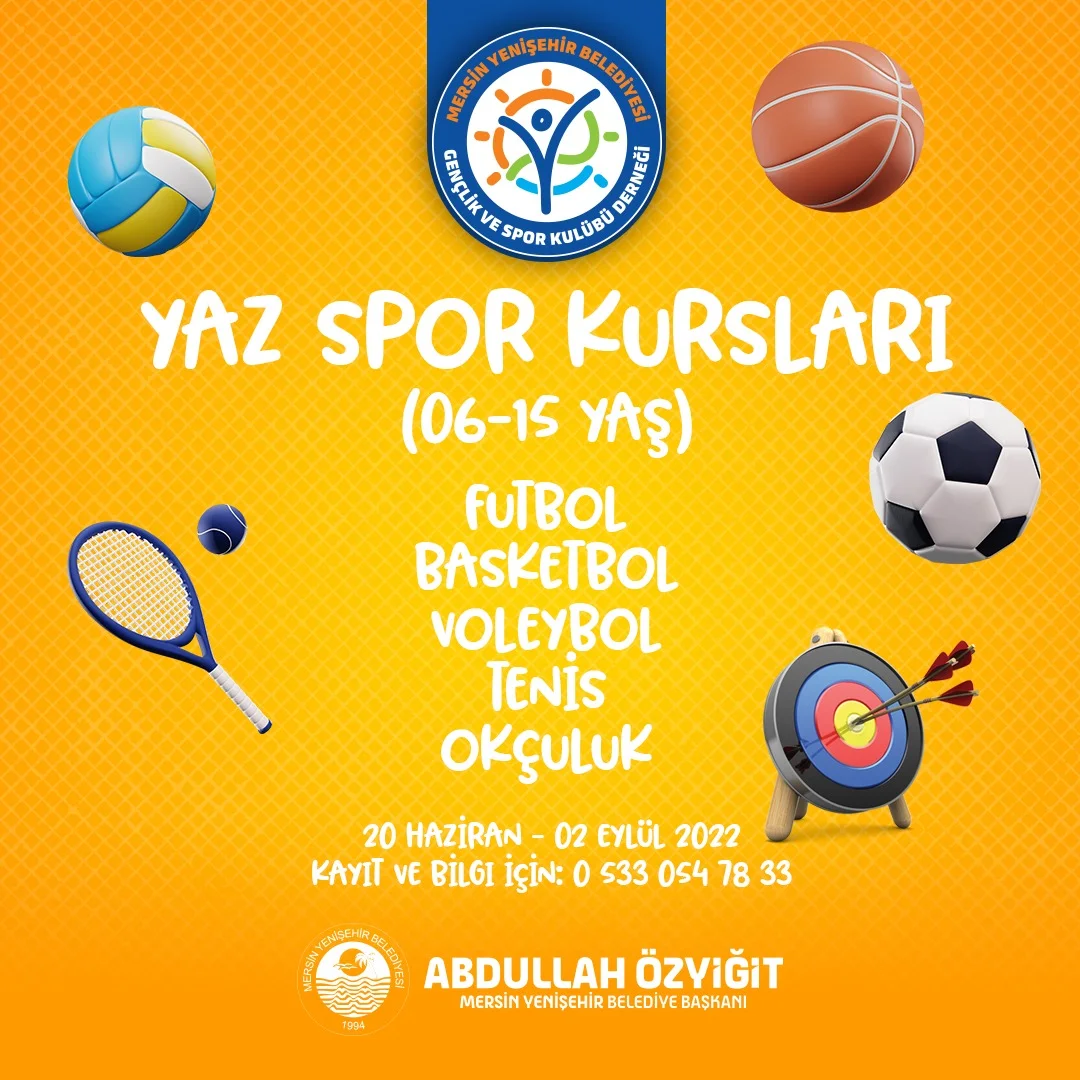 Yenişehir Belediyesi yaz spor kursları kayıtları başladı