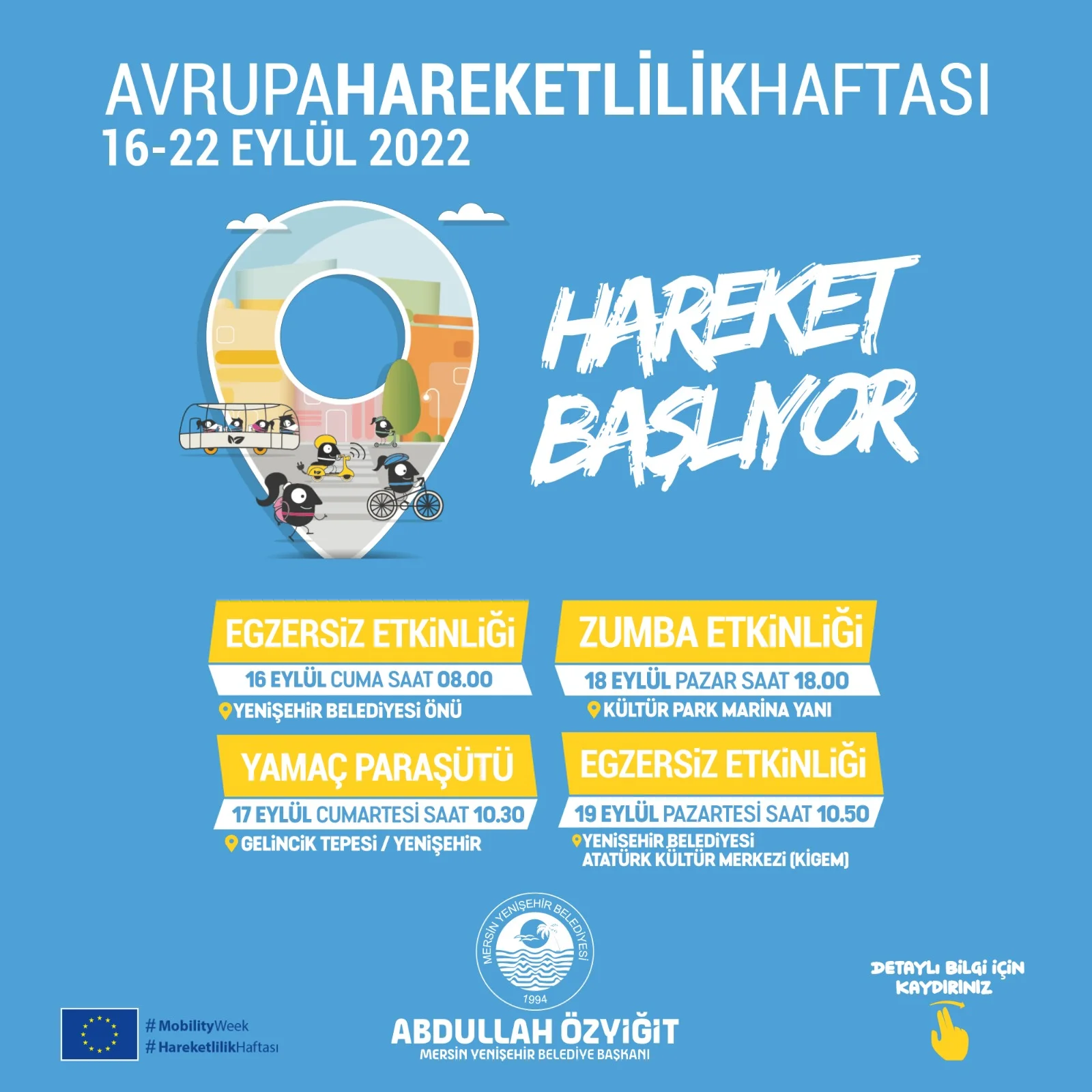 Yenişehir Belediyesinden 7 günlük sağlıklı hareketlilik etkinliği